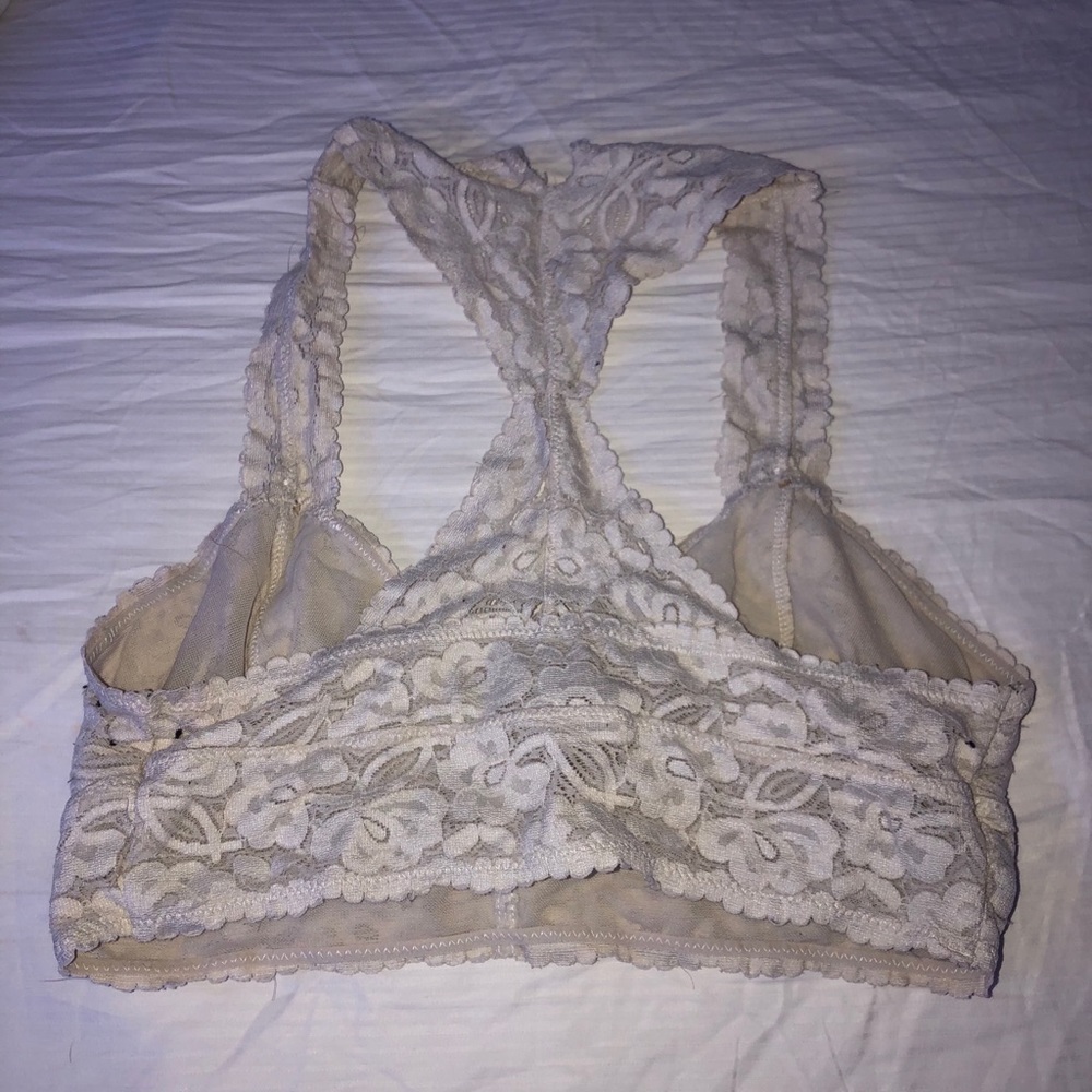 Woman's Free People White Bralette Size S - Picture 8 of 10